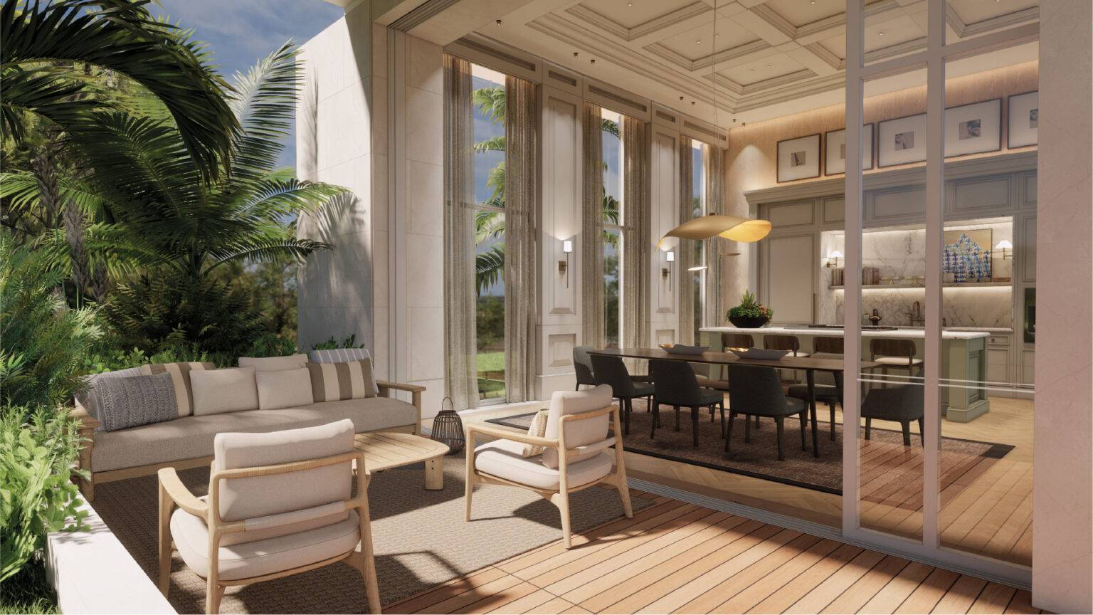 private social kitchen terrace